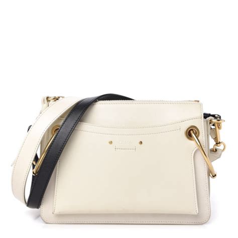 chloe medium roy|CHLOE Calfskin Medium Roy Bag Natural White .